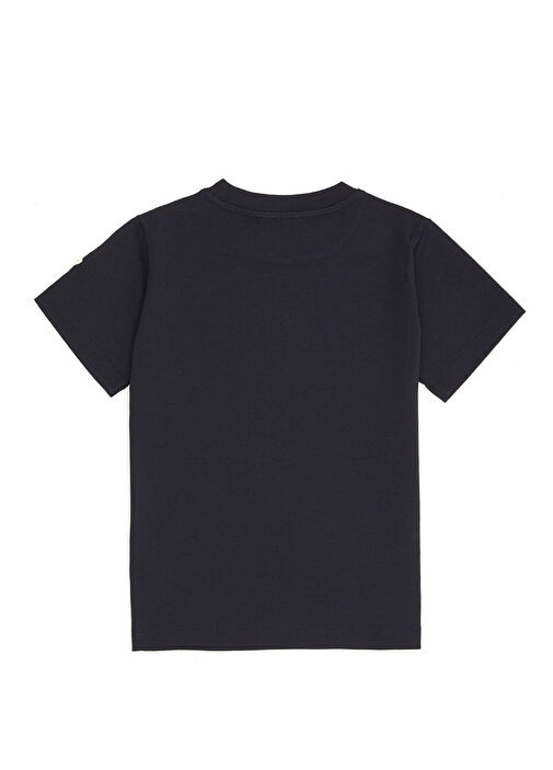 Moncler - Siyah Logolu Erkek Çocuk T-shirt - Lacivert