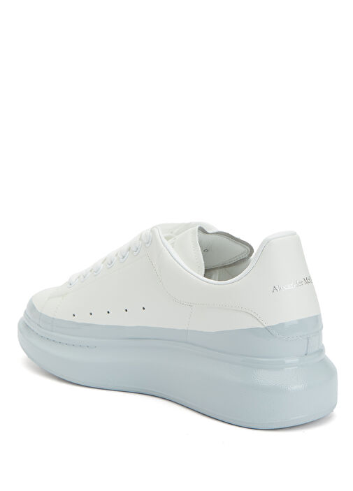 Oversized Mavi Beyaz Erkek Deri Sneaker - Görsel 4