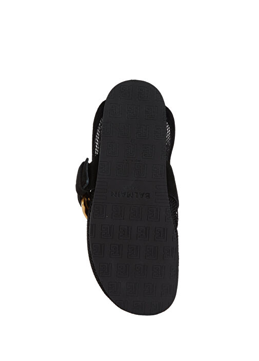 Siyah Logo Tokalı Kadın Terlik - Görsel 6