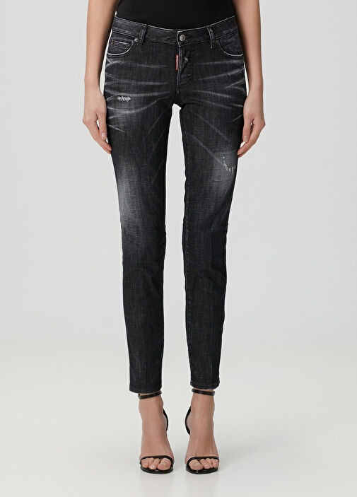 パンツ DSQUARED2 Jennifer Jean S72LB0436 S30685 Dsquared2 - Jennifer Siyah Skinny Jean Pantolon - Siyah