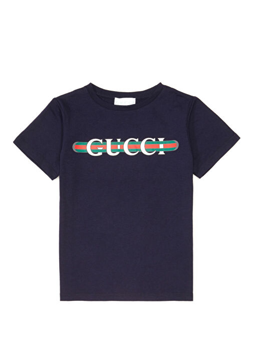 Gucci - Lacivert Logo Baskılı T-shirt - Lacivert