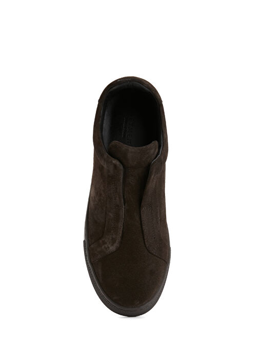 Kahverengi Lastik Detaylı Erkek Süet Sneaker - Görsel 5