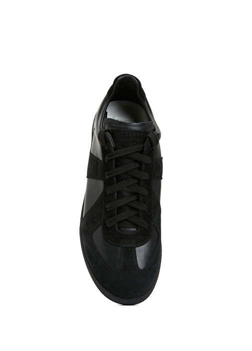 Replica Siyah Erkek Deri Sneaker - Görsel 5