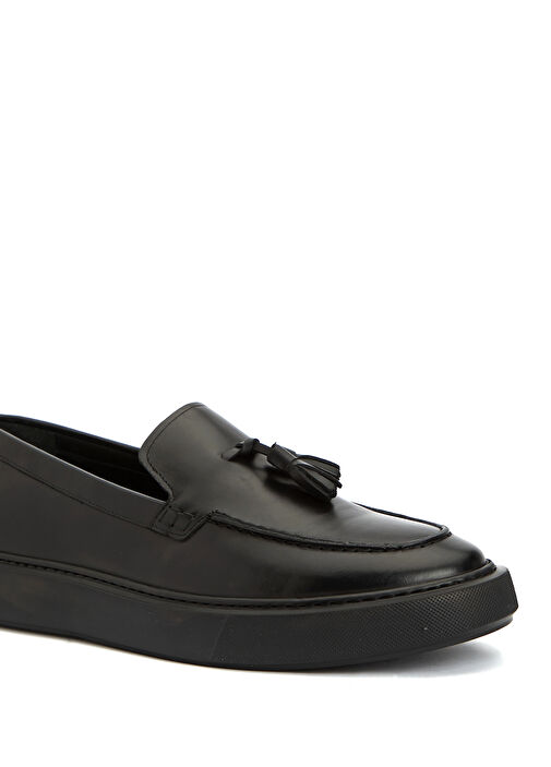 Siyah Erkek Deri Loafer - Görsel 7
