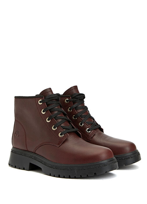 Cambria Valley Bordo Kadın Deri Bot - Görsel 8