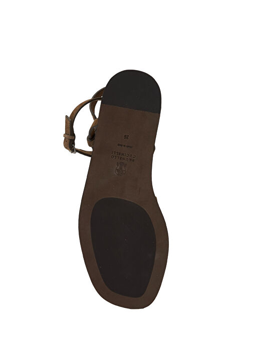 Brunello Cucinelli Kahverengi Brunello Cucinelli Süet Kadın Sandalet