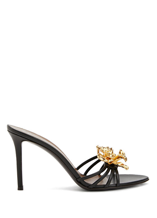 Siyah Kadın Deri Terlik - Görsel 2