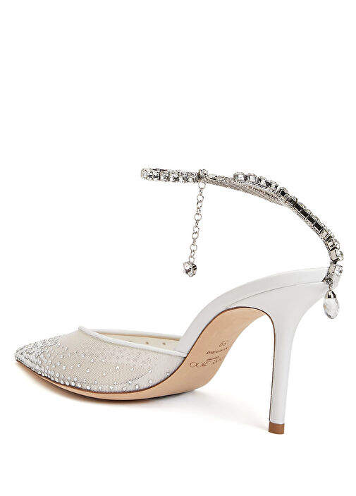 Saeda Beyaz Topuklu Ayakkabı - Görsel 4