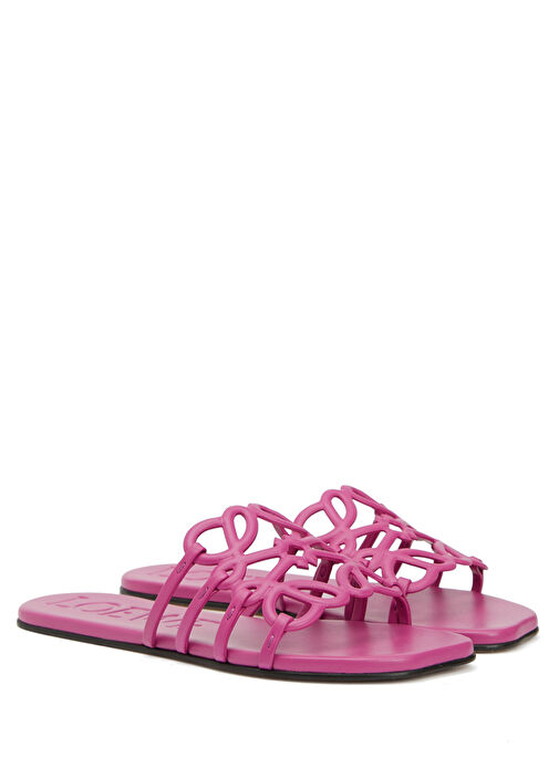 Anagram Fuşya Kadın Deri Terlik - Görsel 3