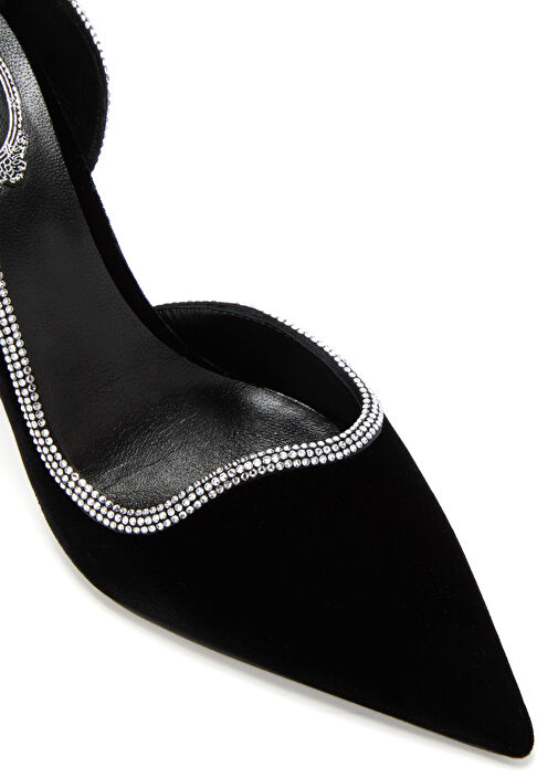 Bordo Süet Stiletto - Görsel 5