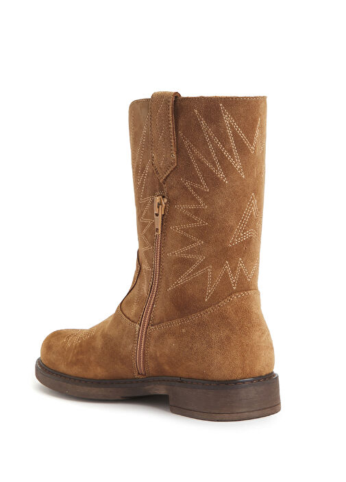 Açık Kahverengi Kız Çocuk Süet Bot - Görsel 4