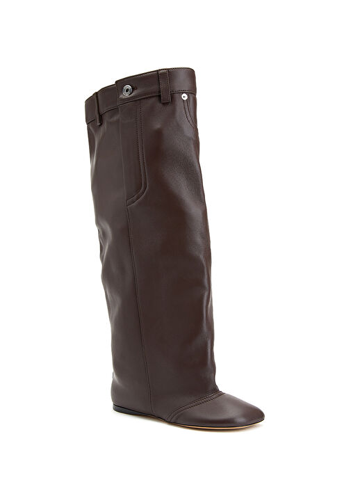 Kahverengi Kadın Deri Çizme - Görsel 3