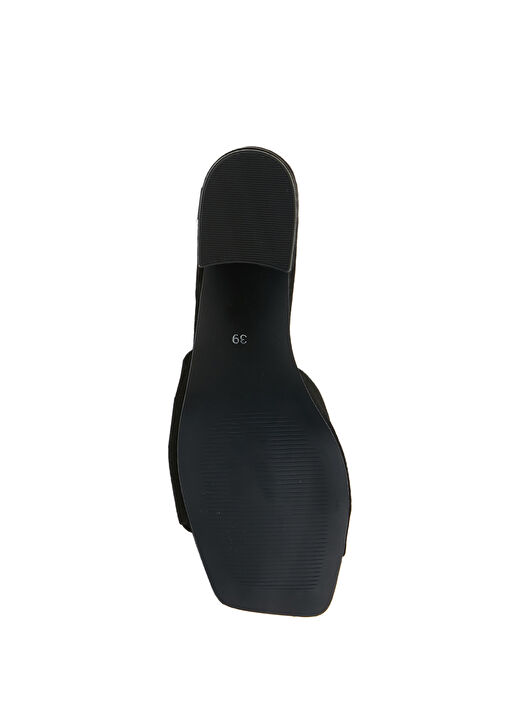 Siyah Kadın Süet Terlik - Görsel 6