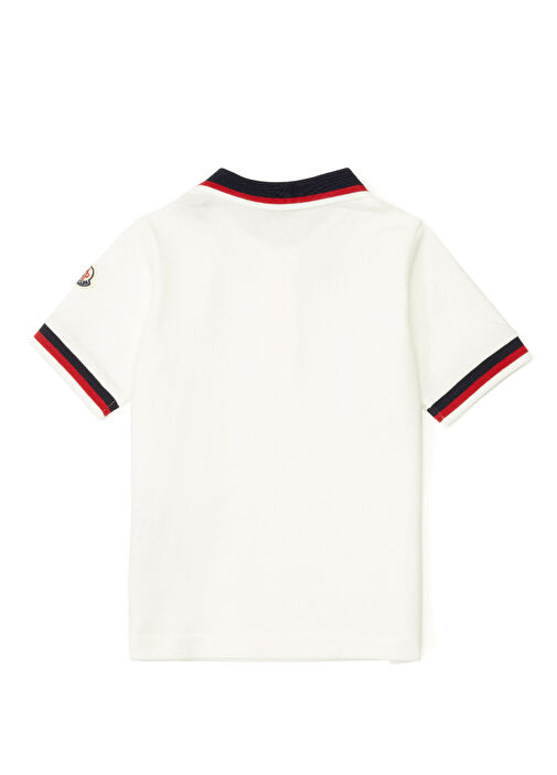 Moncler - Beyaz Erkek Çocuk T-shirt - Kırık Beyaz