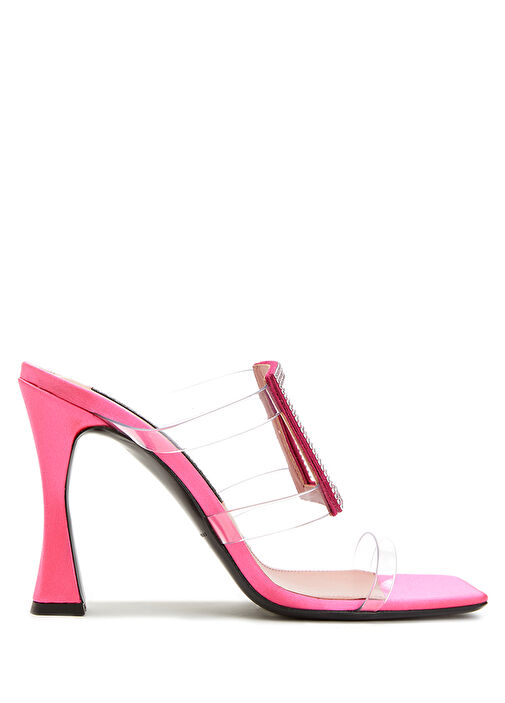 Pembe Taşlı Çerçeve Detaylı Kadın Terlik - Görsel 2