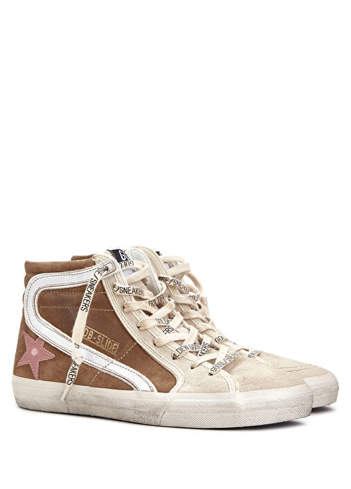 Slide Taba Kadın Deri Sneaker - Görsel 3