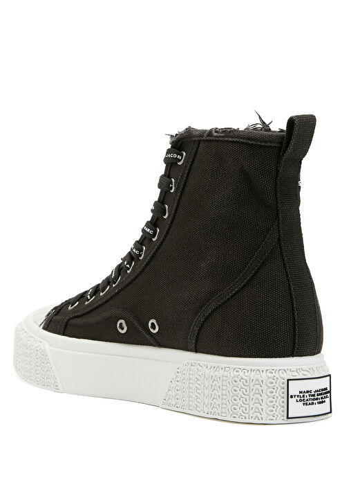 Siyah Logolu Kadın Sneaker - Görsel 4