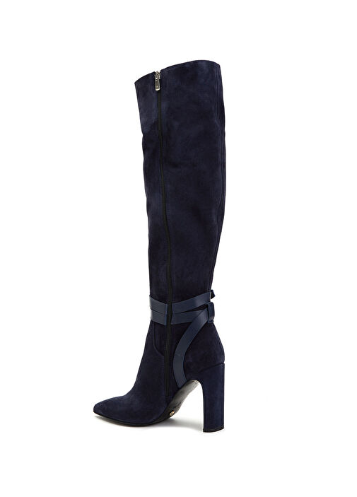 Divarese Lacivert Divarese Deri Kadın Çizme