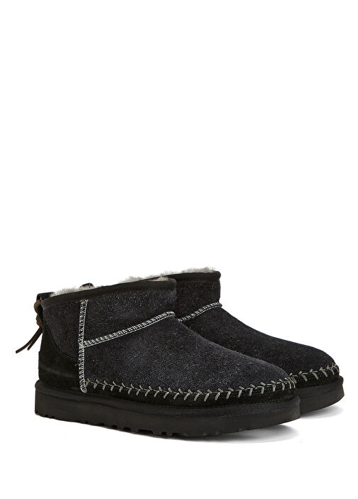 Classic Ultra Mini Biarritz Siyah Çocuk Deri Bot - Görsel 3