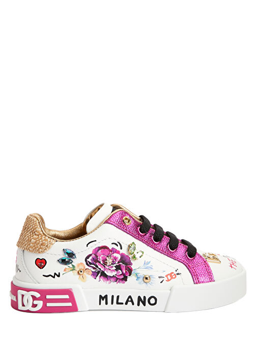 Dauphine Çok Renkli Kız Çocuk Deri Sneaker - Görsel 2