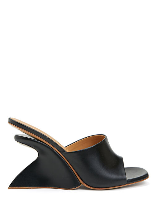 Siyah Kadın Deri Terlik - Görsel 2