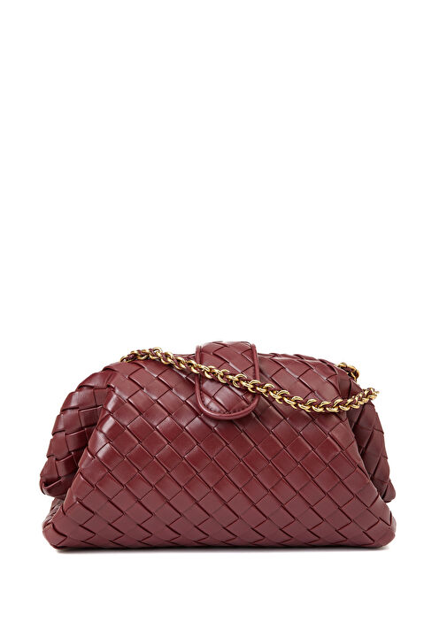 Bottega Veneta Bordo Kadın Teen Lauren 1980 Bordo Kadın Deri Çanta