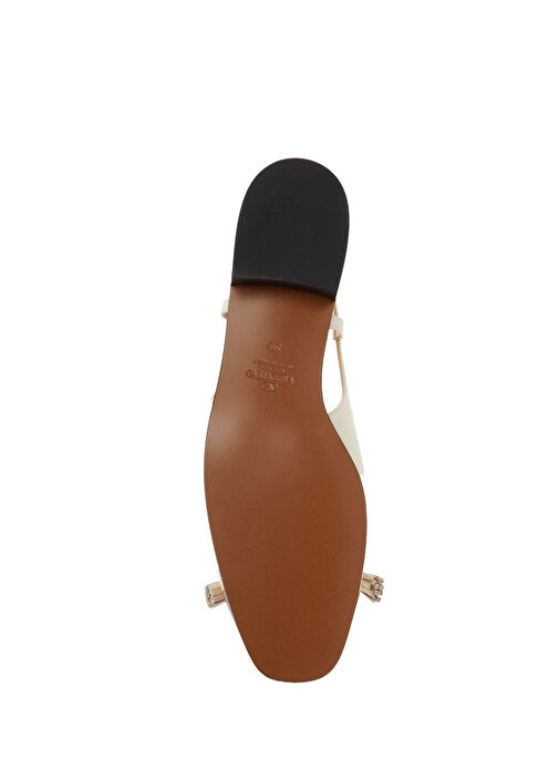 Valet du Roi Kahve Beyaz Deri Babet - Görsel 6