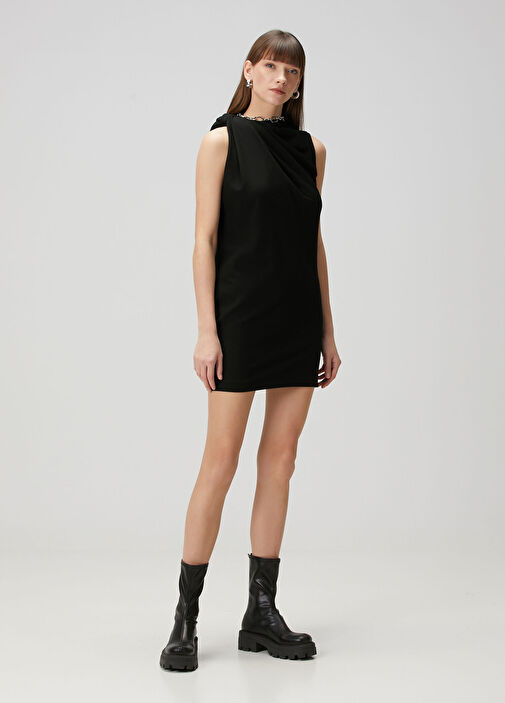 Alexander McQueen - Black Mini Wool Dress