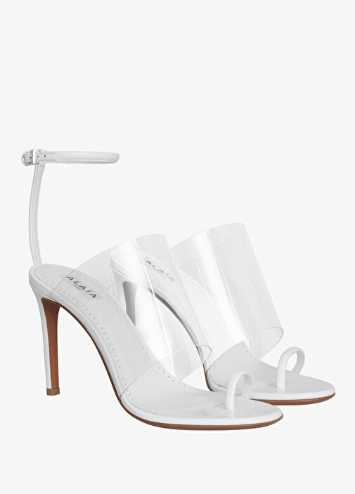 Asymmetric Beyaz Kadın Sandalet - Görsel 2