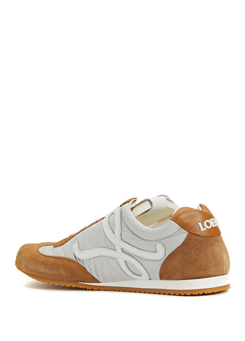 Ballet Runner Taba Gri Kadın Deri Sneaker - Görsel 4