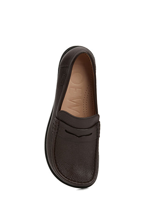 Koyu Kahverengi Erkek Deri Loafer - Görsel 5
