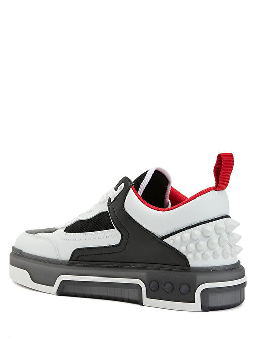 Siyah Beyaz Erkek Deri Sneaker - Görsel 4