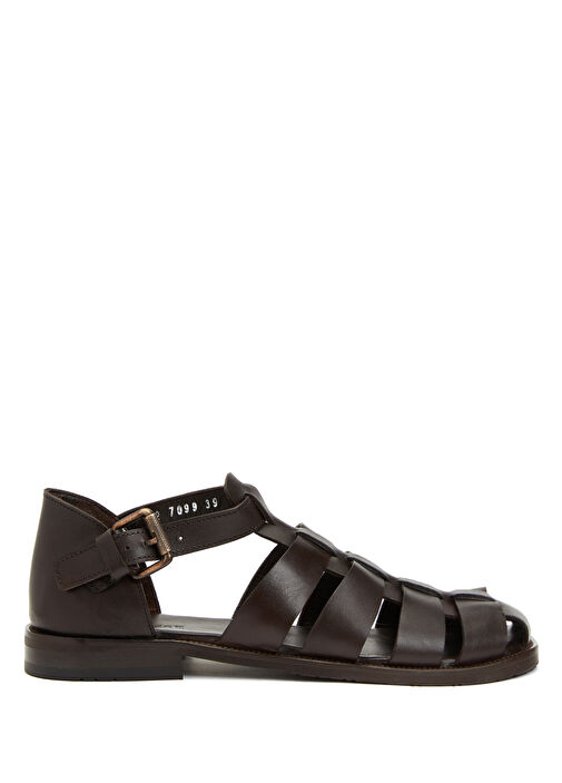 Kahverengi Kadın Deri Ayakkabı - Görsel 2