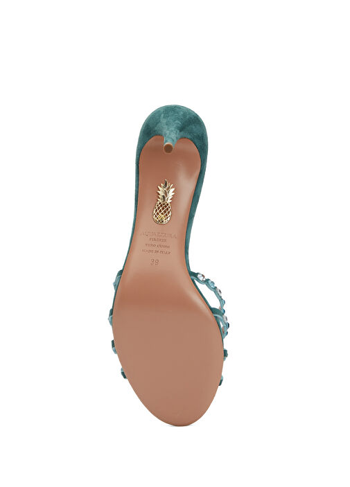 Aquazzura Aquazzura Tequila Turkuaz Kadın Deri Terlik Sandalet & Terlik | Beymen Turkuaz - 6. görsel
