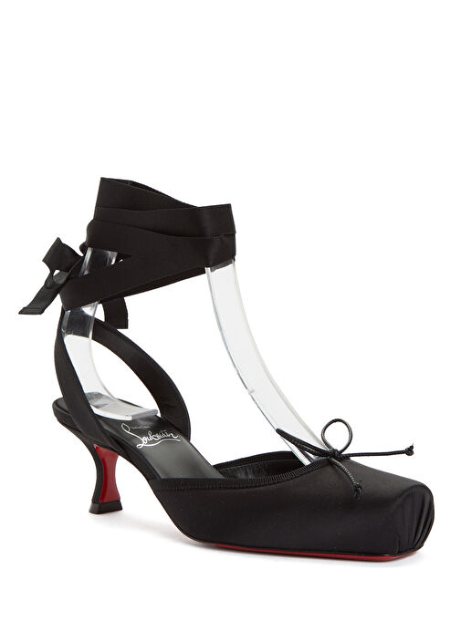 Cassia Siyah İpek Topuklu Ayakkabı - Görsel 3