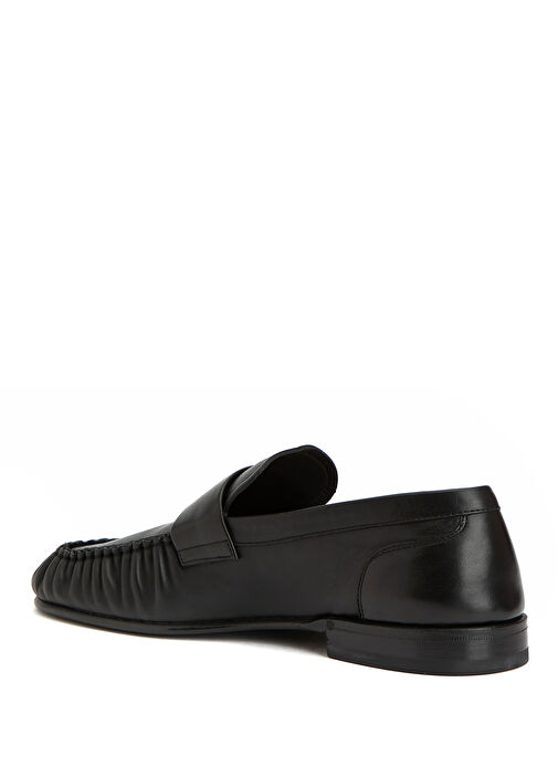 Siyah Drapeli Erkek Deri Loafer - Görsel 4