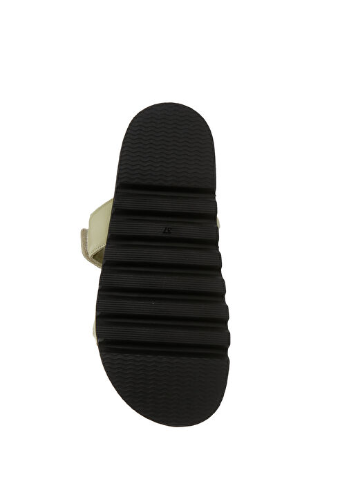 Açık Yeşil Kadın Deri Puff Terlik - Görsel 6