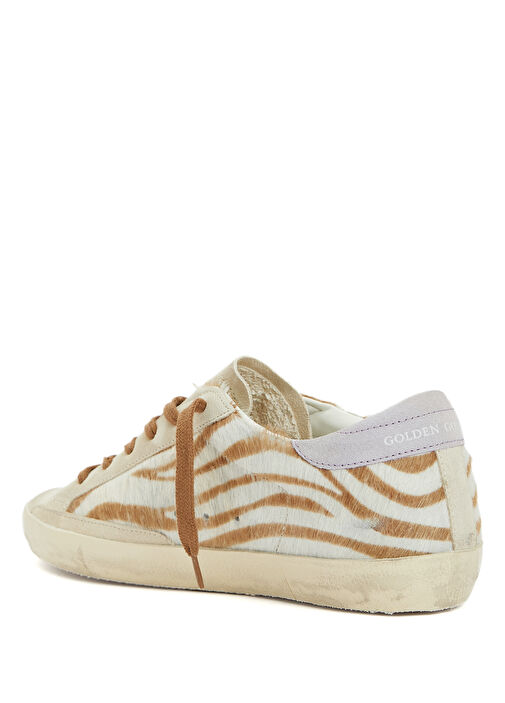 Super Star Zebra Desenli Kadın Deri Sneaker - Görsel 4