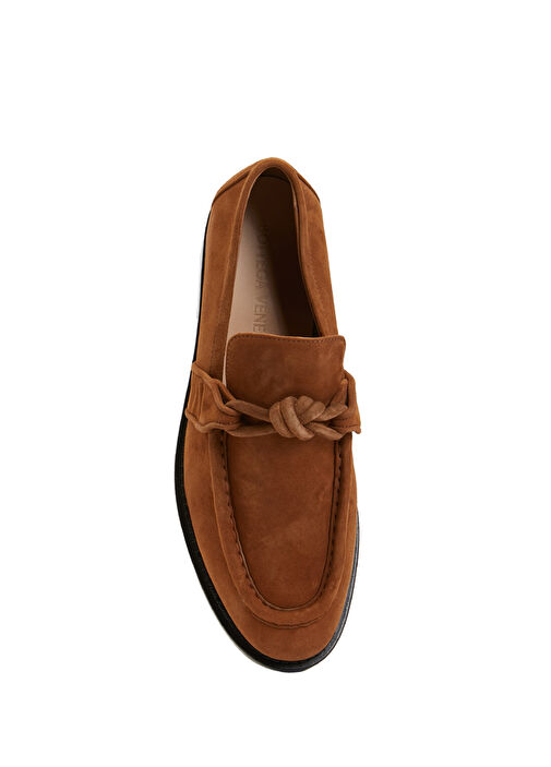 Bej Kadın Deri Loafer - Görsel 5