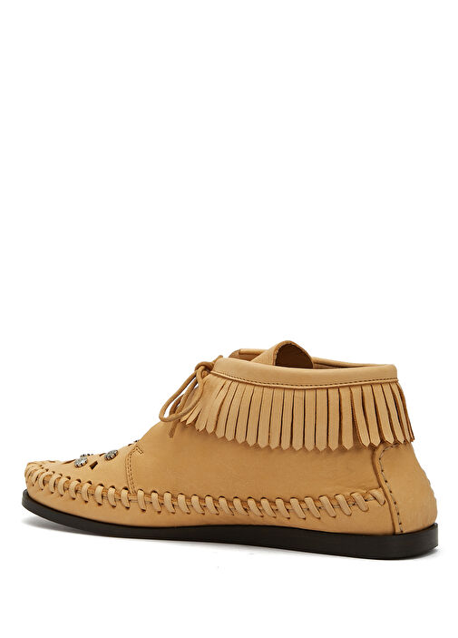 Felsa Kum Püsküllü Kadın Deri Loafer - Görsel 4