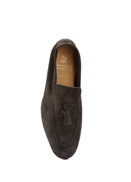 Brunello Cucinelli Kahverengi Brunello Cucinelli Süet Erkek Loafer