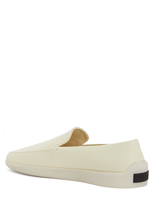 Ekru Kadın Deri Loafer - Görsel 4