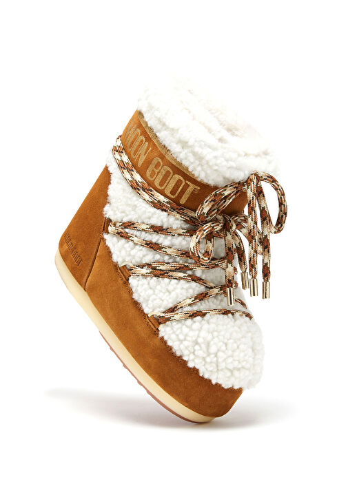 Icon Shearling Dokulu Kadın Süet Kar Botu - Görsel 4