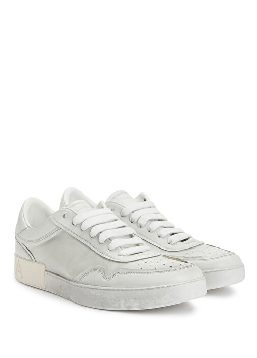 Beyaz Erkek Deri Sneaker - Görsel 3