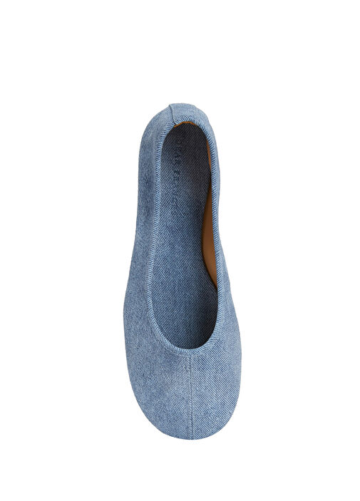 Balla Denim Dokulu Deri Babet - Görsel 5