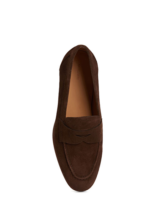 Kahverengi Kadın Süet Loafer - Görsel 5
