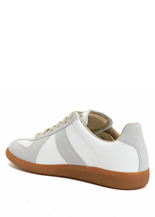 Replica Beyaz Gri Kadın Deri Sneaker - Görsel 4
