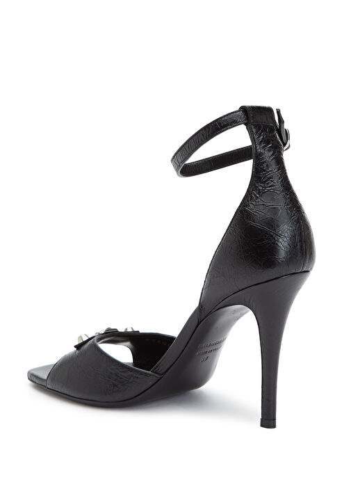 City Up Siyah Kadın Deri Sandalet - Görsel 4