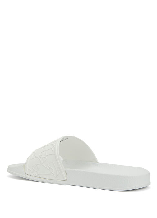 Beyaz Tek Bantlı Erkek Plaj Terliği - Görsel 4