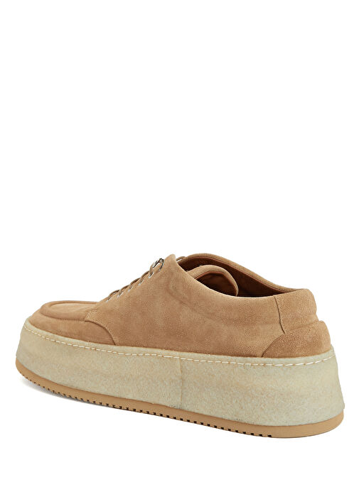 Açık Kahverengi Erkek Deri Sneaker - Görsel 4